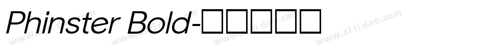 Phinster Bold字体转换
